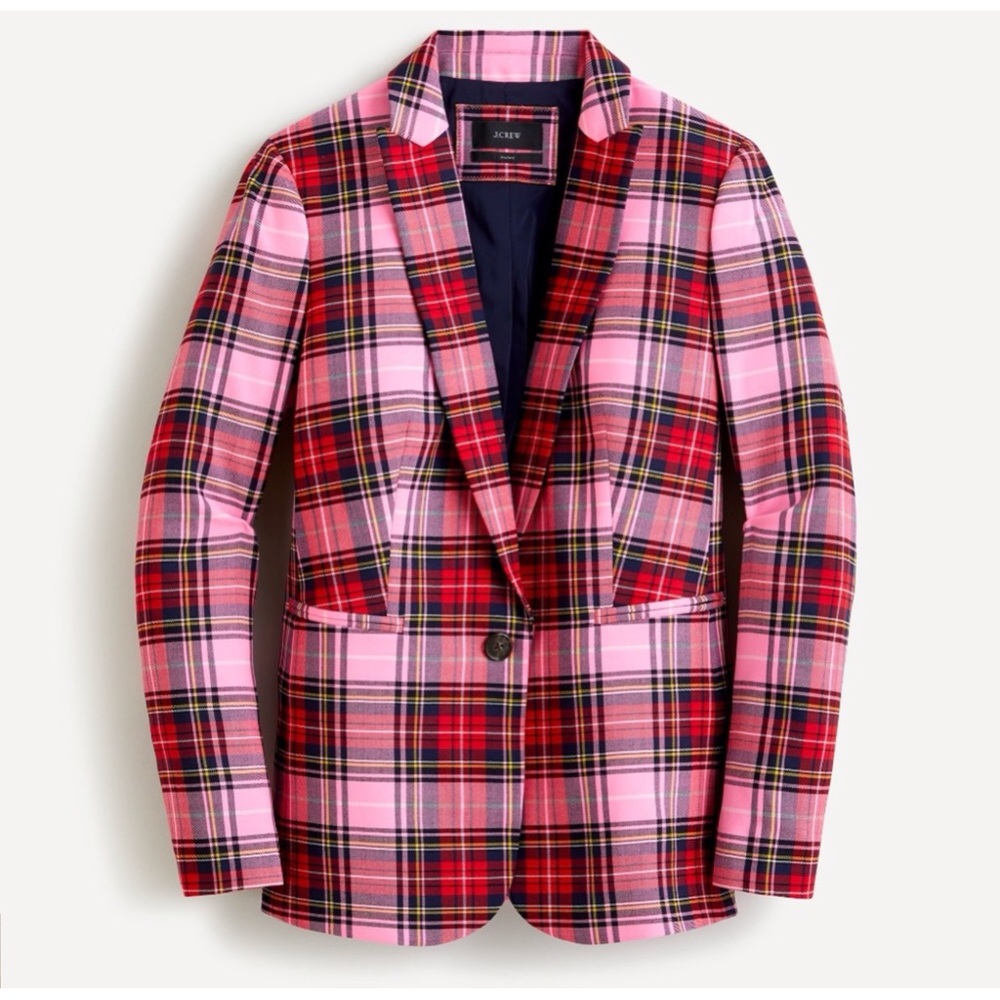 ISO J.Crew Parke Blazer in Pink Tartan, size 0!
